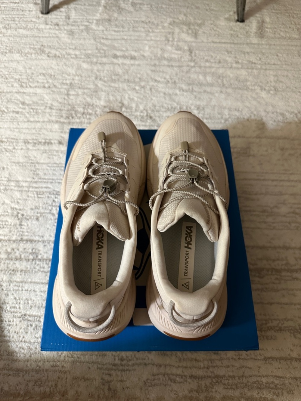 Women’s Hoka Beige Lace-Up Transport Sneakers . Size 7